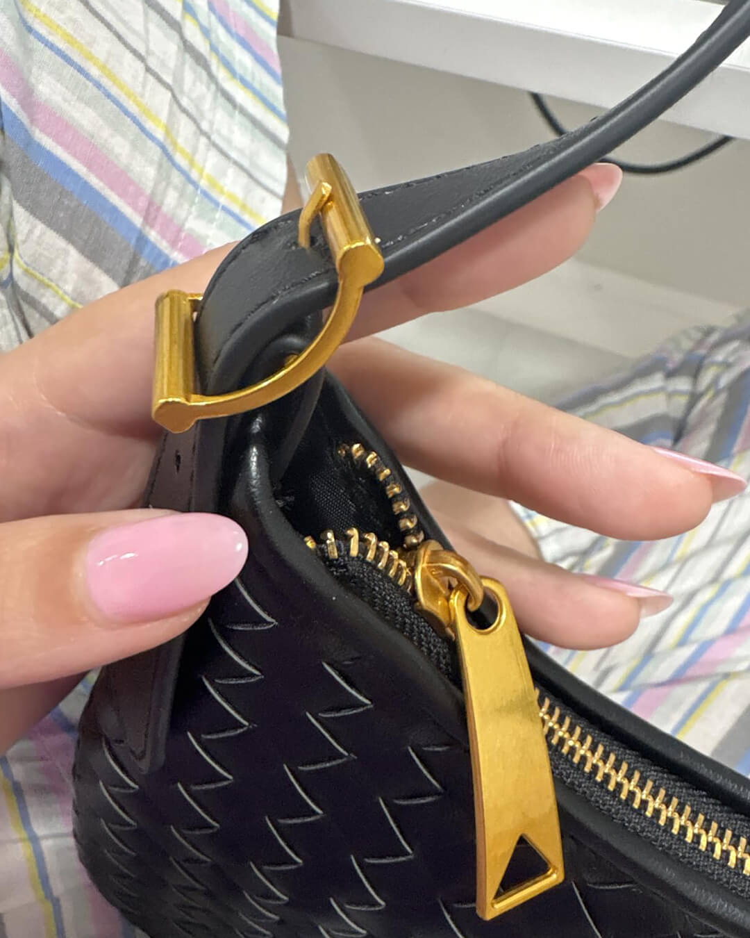 Miriam – Woven Leather Shoulder Bag