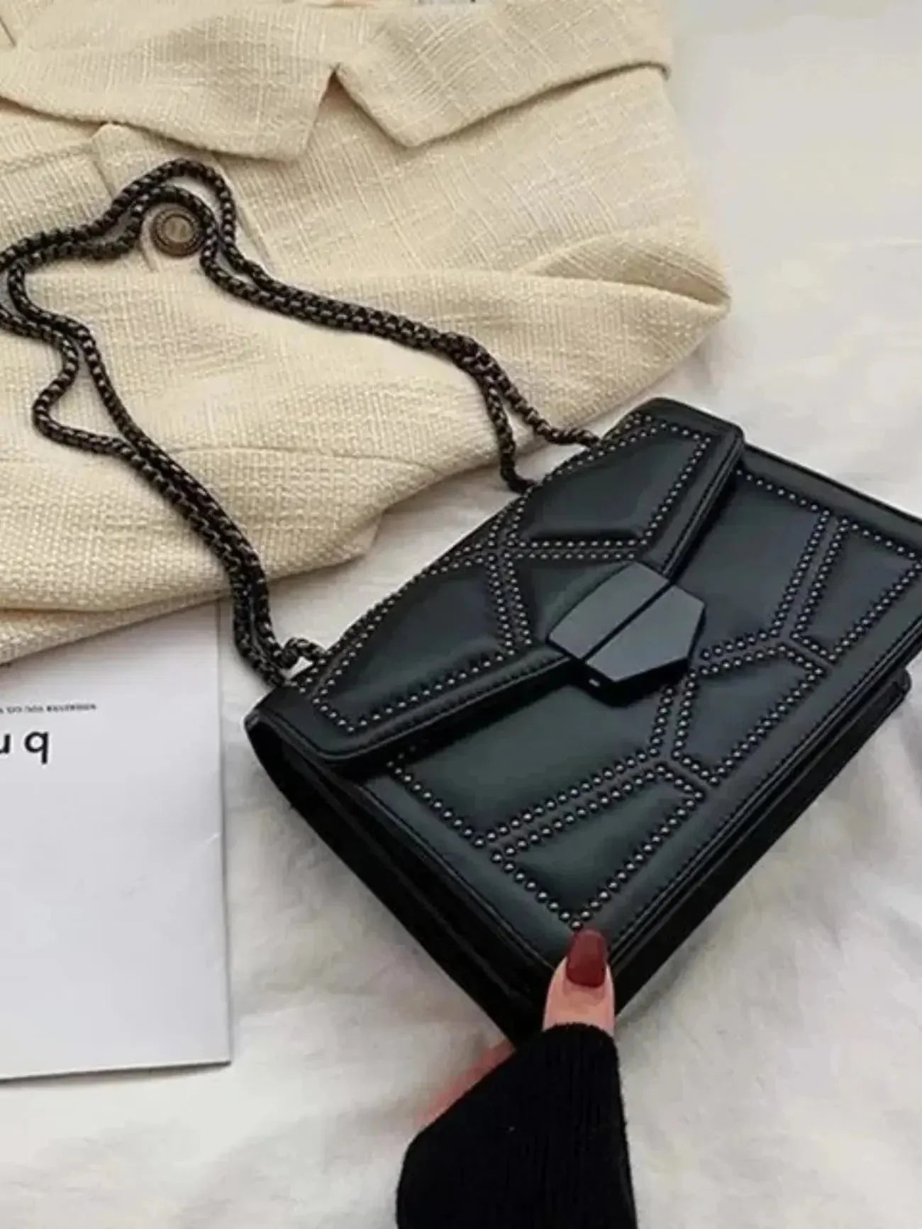 The Veyla Studded Chain Bag