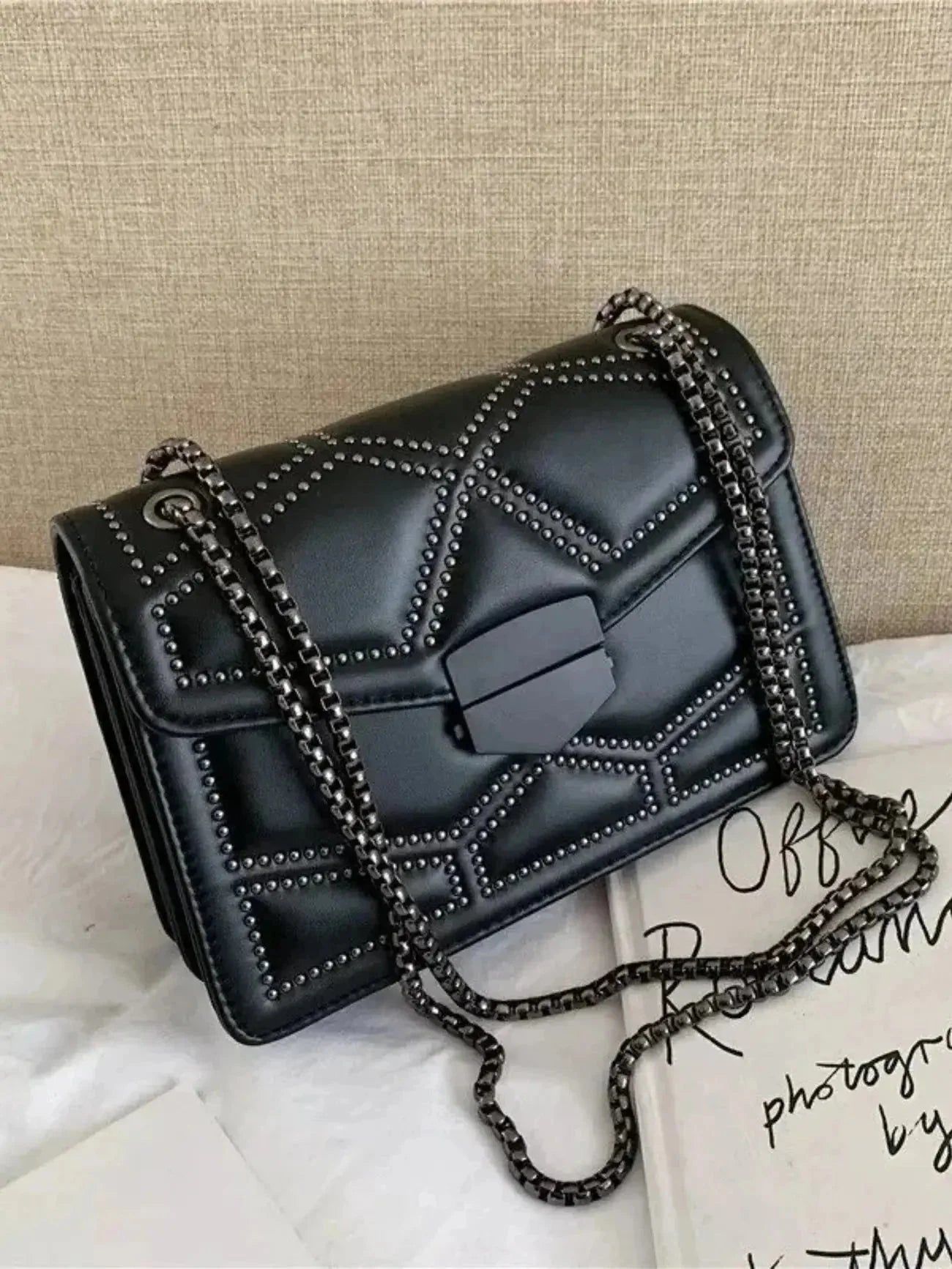 The Veyla Studded Chain Bag