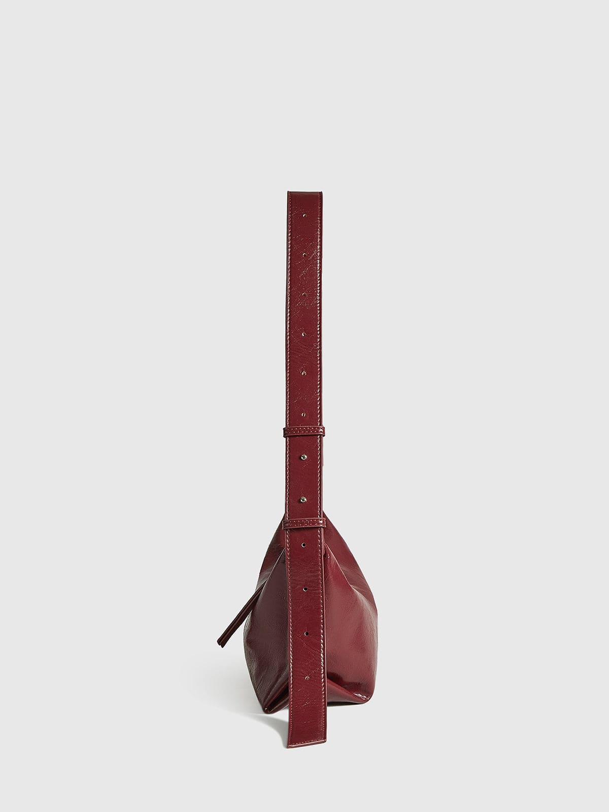 Sophia Minimalist Shoulder Bag – Wine Red