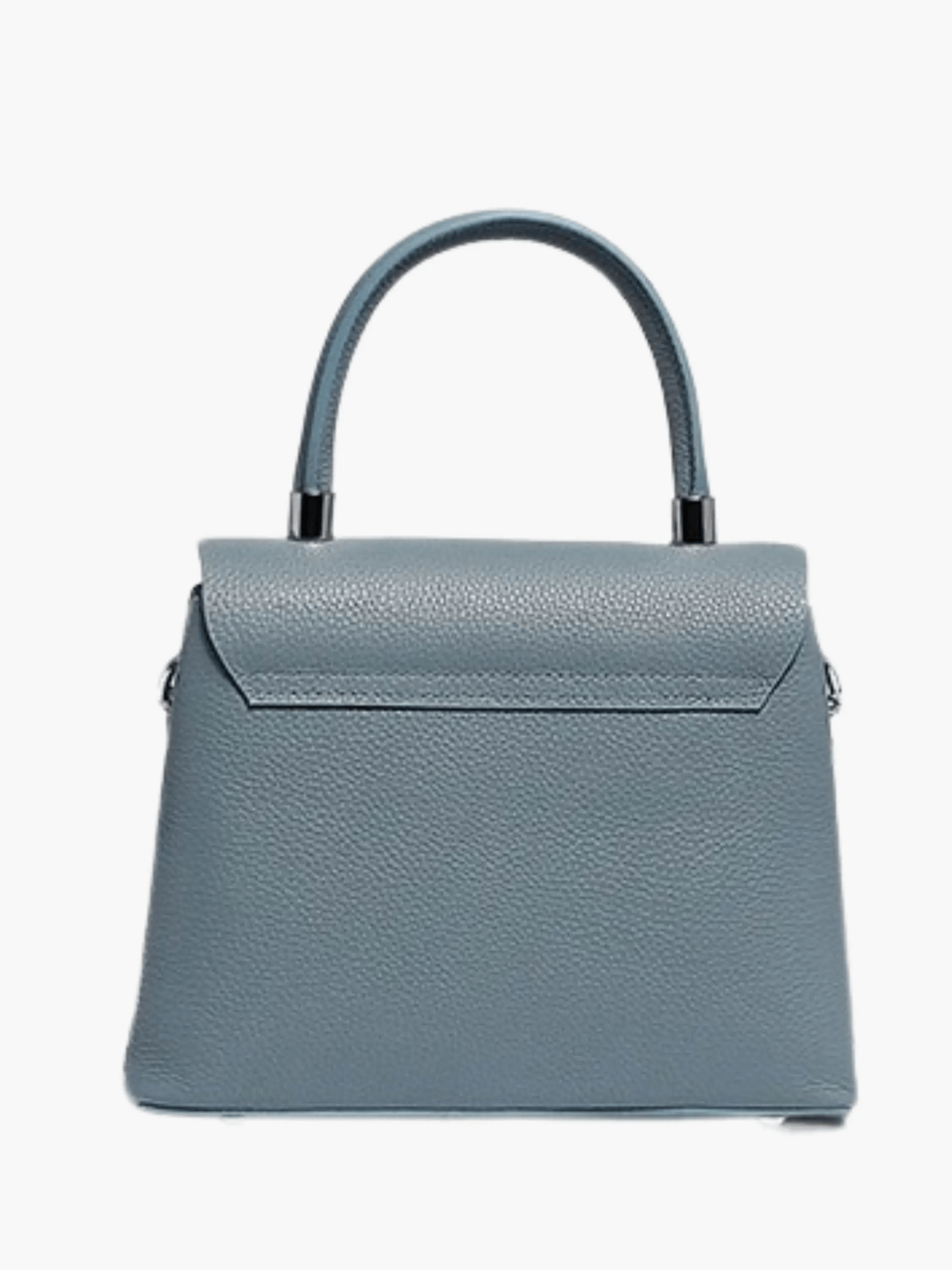 Sky Blue Structured Leather Handbag