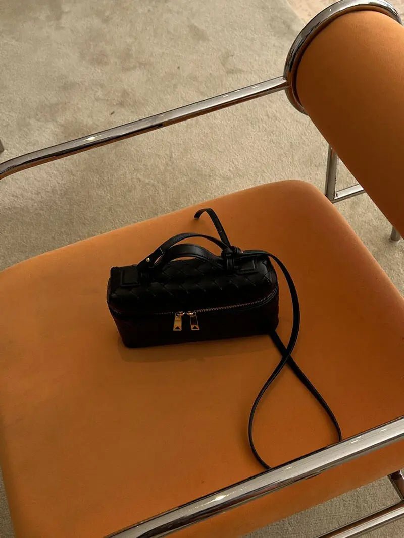 Tara – Compact Woven Leather Crossbody Bag