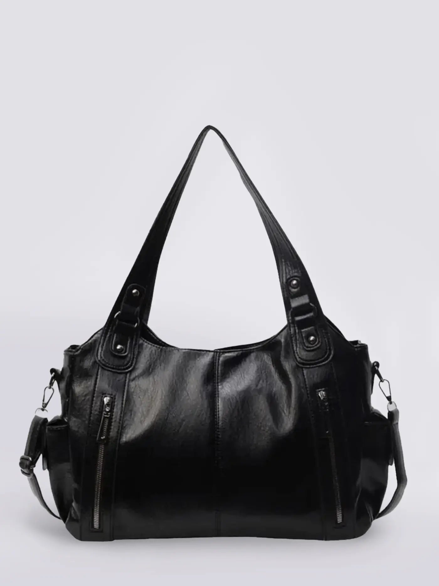 Black Shoulder Bag – Edgy Style with Everyday Functionality
