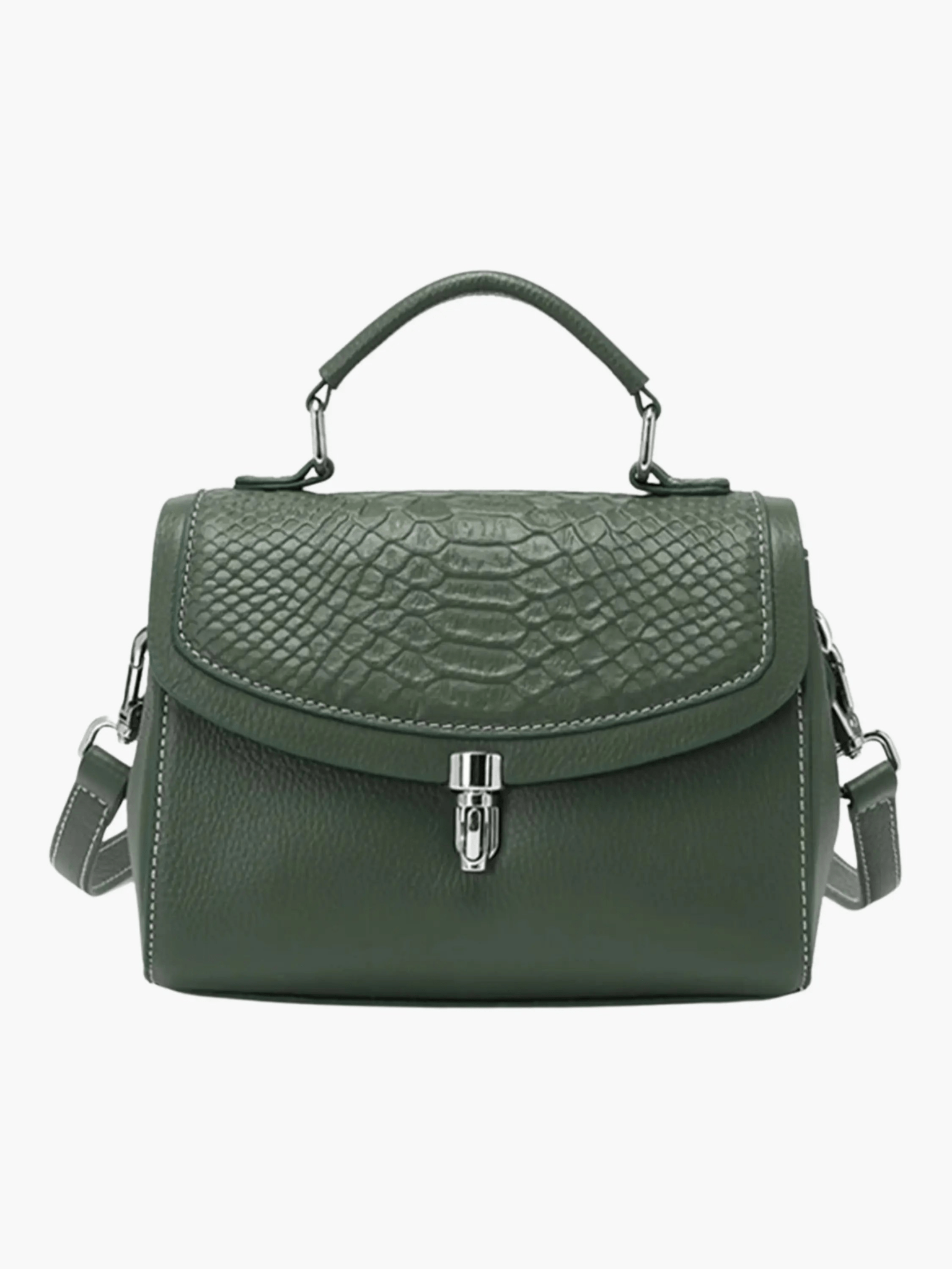 Victoria Croc-Embossed Leather Bag