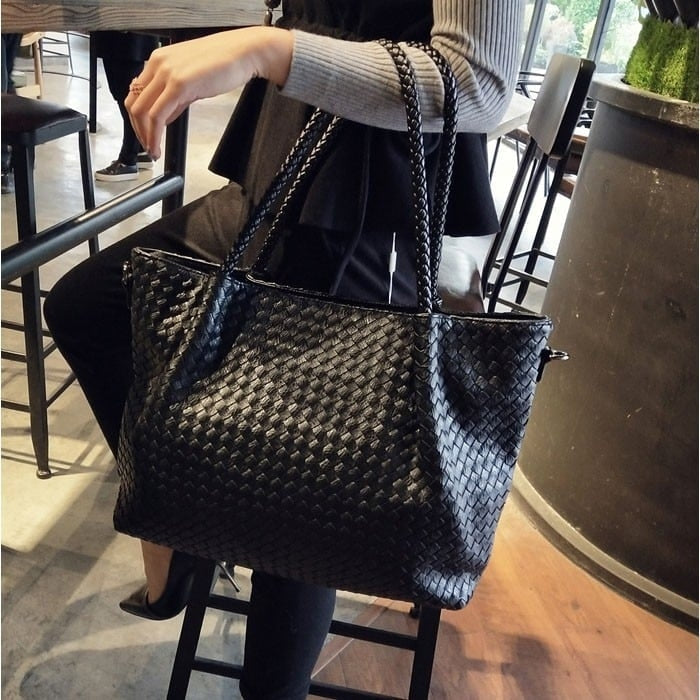 Isla Woven Leather Tote
