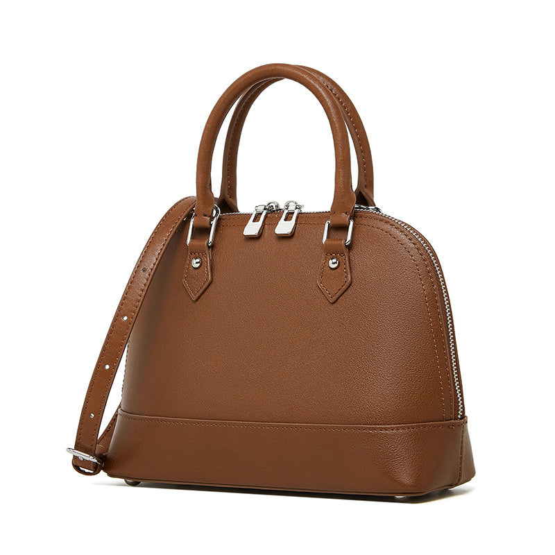 Sofia Black Leather Satchel