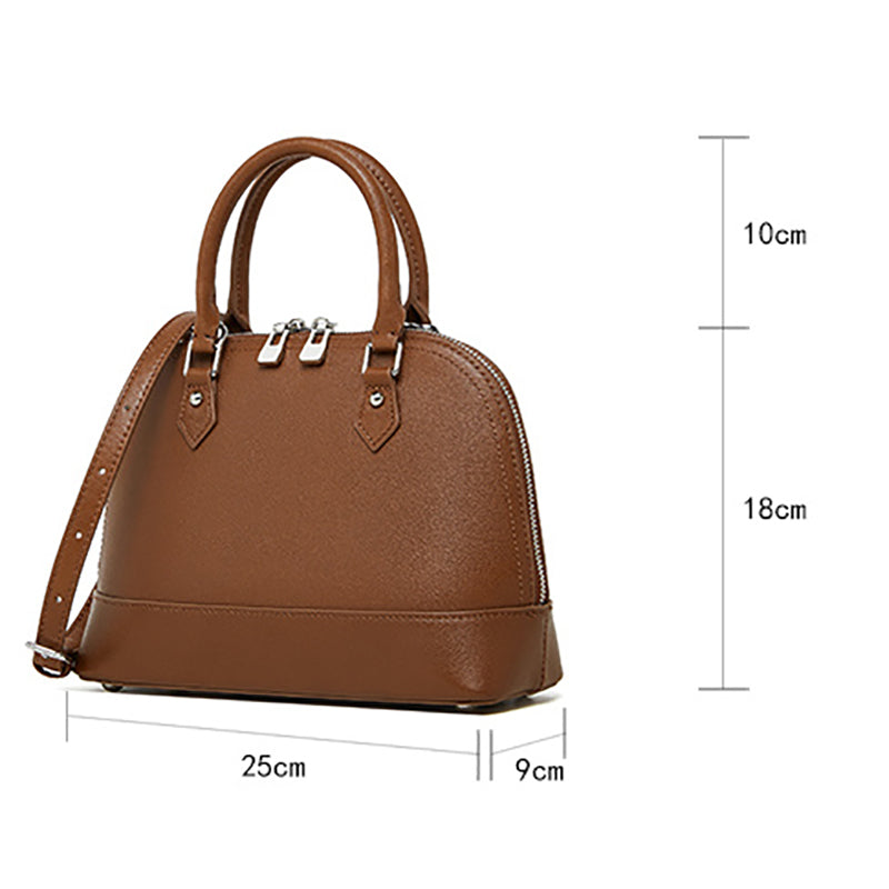 Sofia Black Leather Satchel