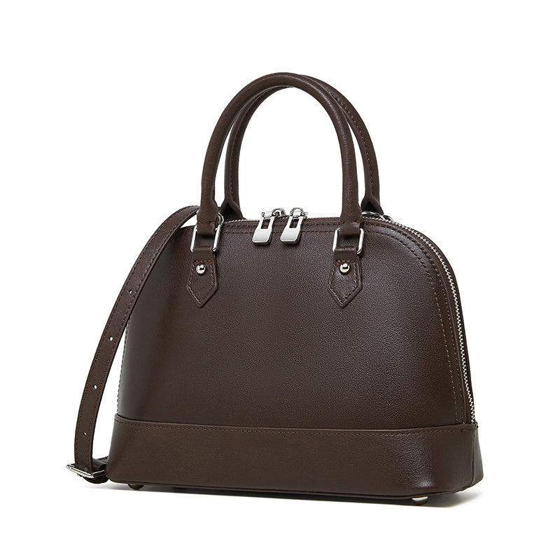 Sofia Black Leather Satchel