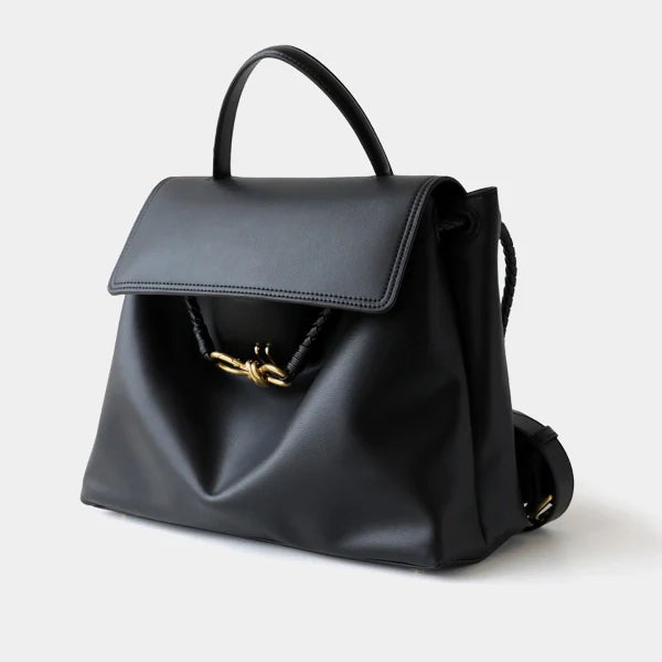 Women’s Flap Bow Buckle Handbag – Large Tote Bag