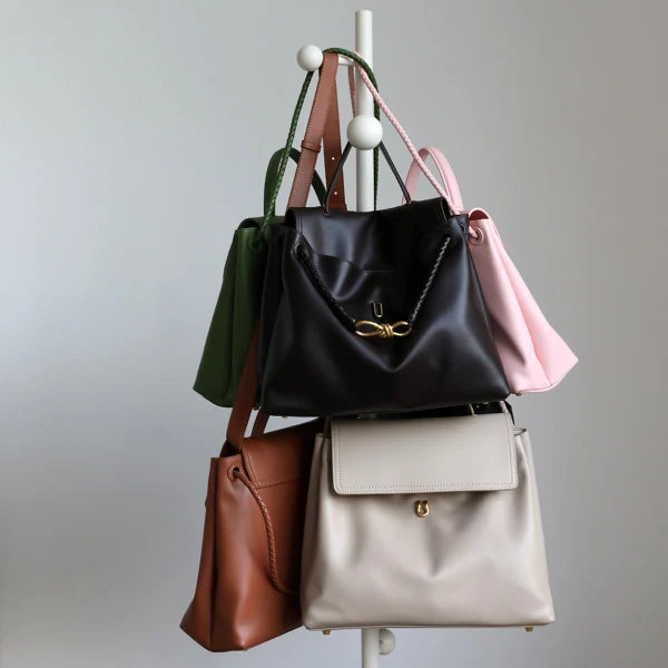 Women’s Flap Bow Buckle Handbag – Large Tote Bag