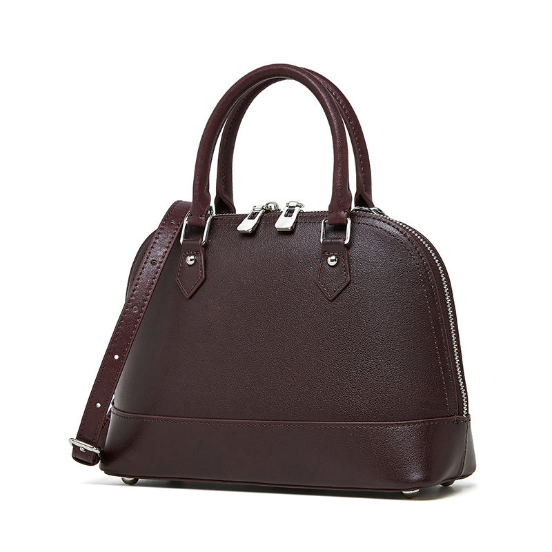 Sofia Black Leather Satchel